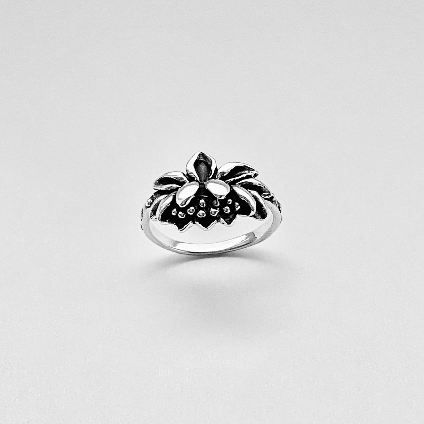 Sterling Silver Vintage Style Blooming Lotus Ring, Purity Rings, Silver Spirit Ring