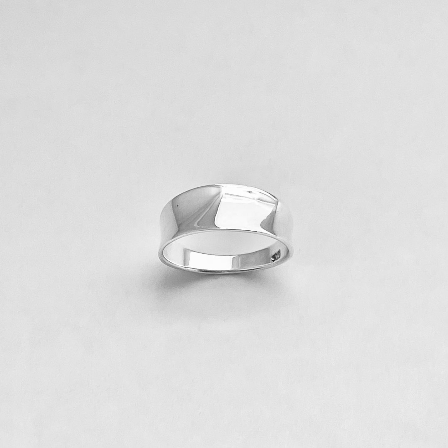 Sterling Silver Unisex Thin Concave Ring, Silver Band, Silver Rings, Wedding Bands