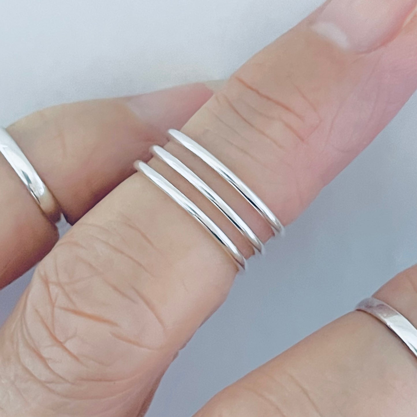 925 Sterling Silver Triple Band Cuff Toe Ring | Dainty & Stackable Silver Toe Ring