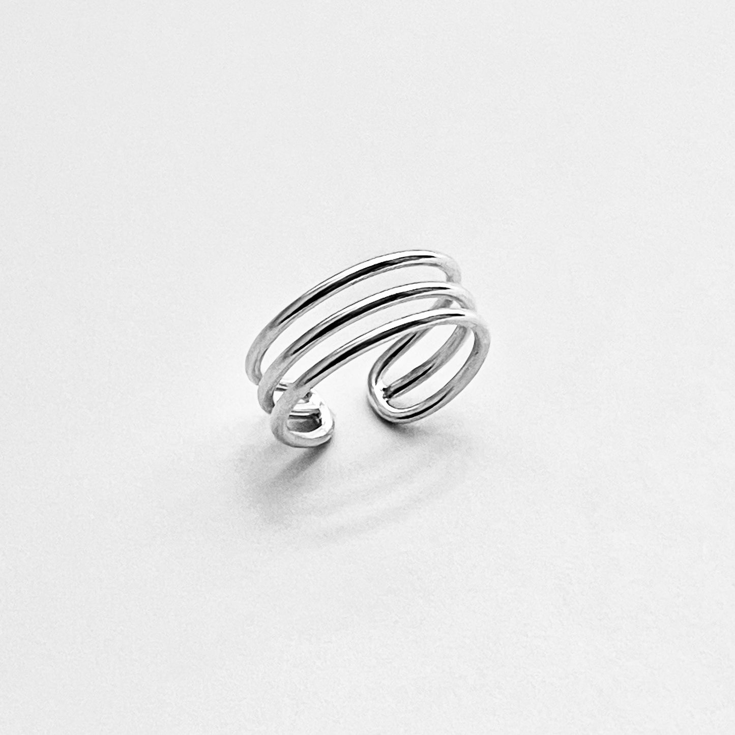 925 Sterling Silver Triple Band Cuff Toe Ring | Dainty & Stackable Silver Toe Ring