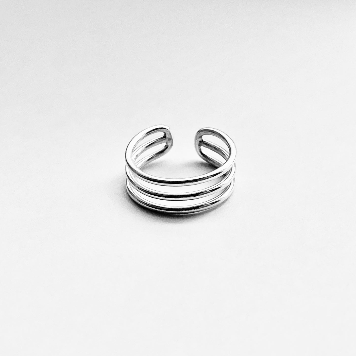 925 Sterling Silver Triple Band Cuff Toe Ring | Dainty & Stackable Silver Toe Ring