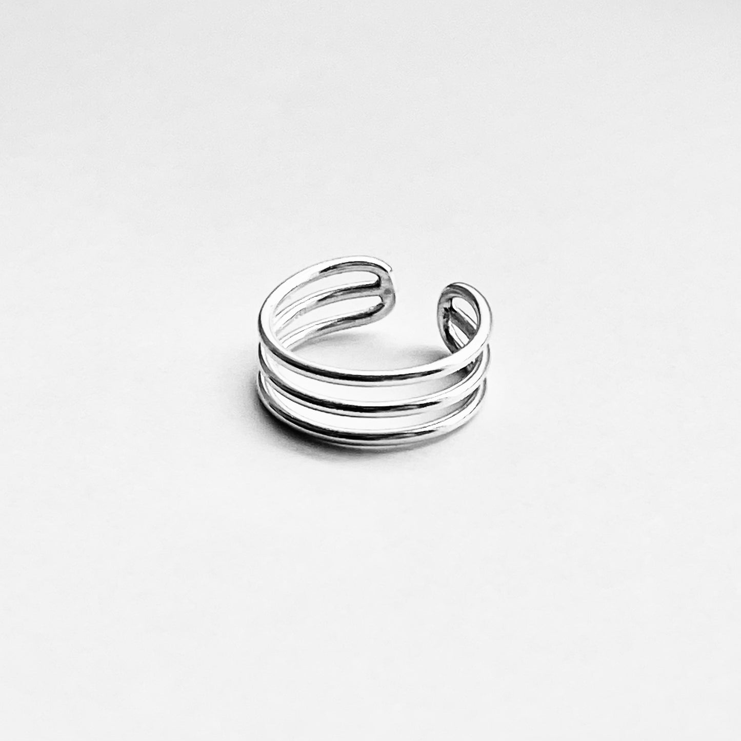 925 Sterling Silver Triple Band Cuff Toe Ring | Dainty & Stackable Silver Toe Ring