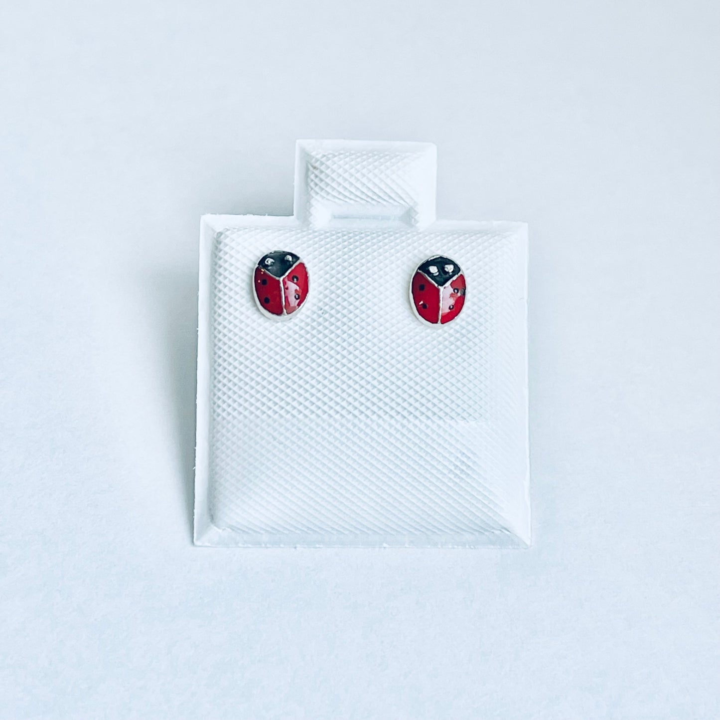 Sterling Silver Little Ladybug Stud Earring, Spirit Bugs, Silver Earrings, Insects