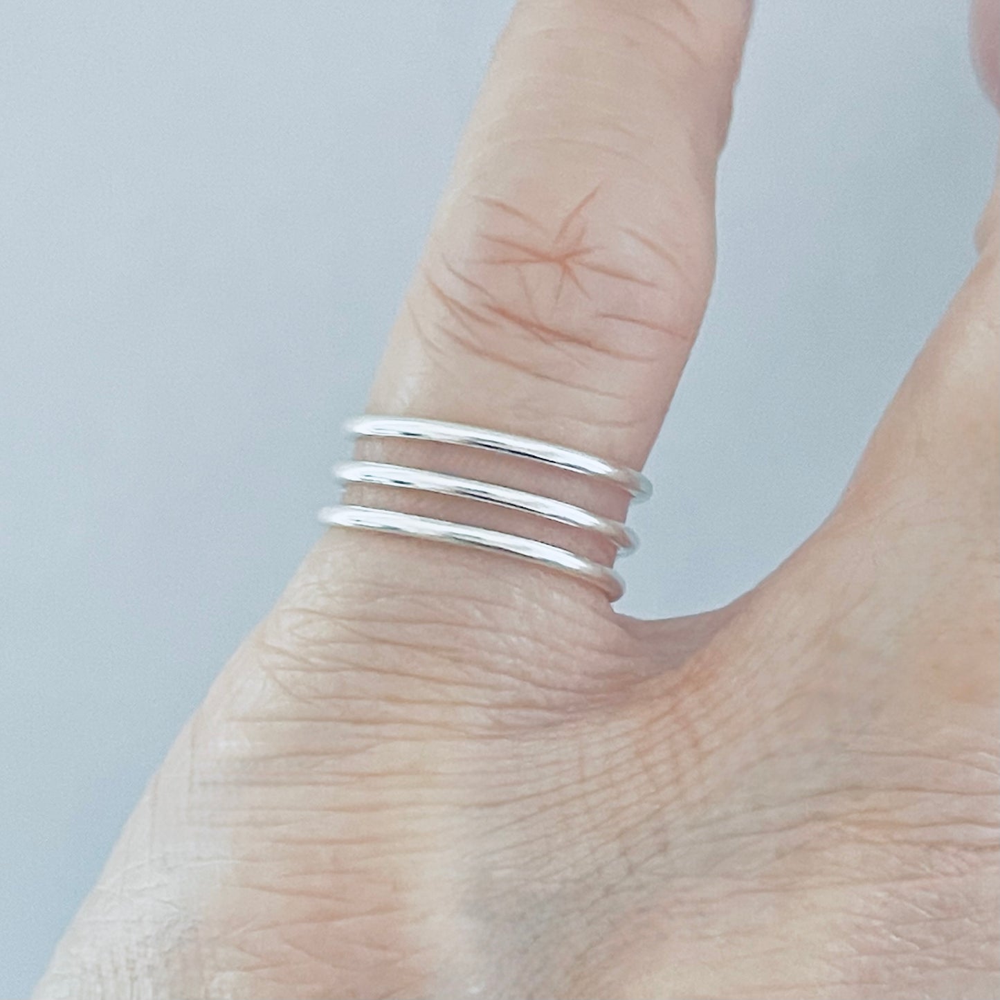 925 Sterling Silver Triple Band Cuff Toe Ring | Dainty & Stackable Silver Toe Ring