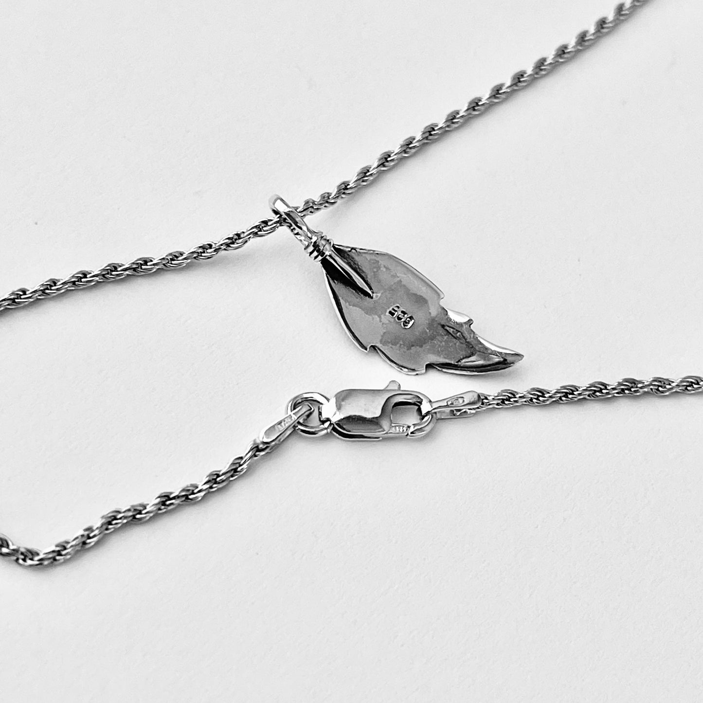 Sterling Silver Feather Necklace with Synthetic Turquoise, Angels Wing Chain, Bird Necklaces