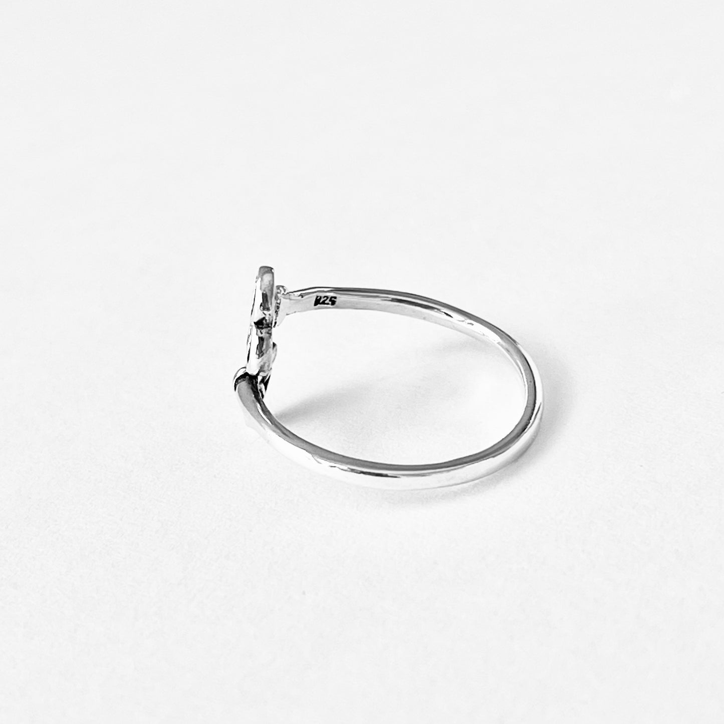 Sterling Silver Delicate Wraparound Triquetra Heart Key Ring, Silver Rings, Love Keys, Celtic Knots