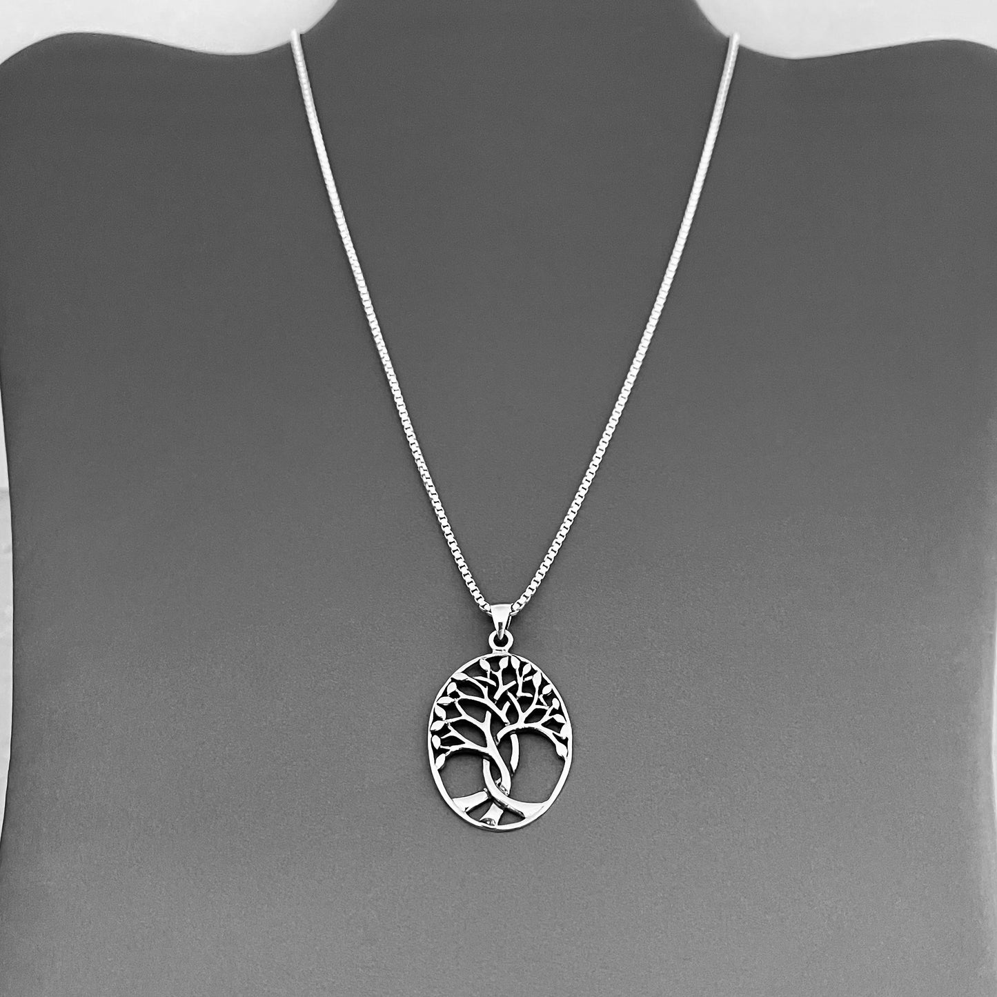 Sterling Silver Large Tree Of Life Necklace, Silver Necklaces, Fortune Necklace