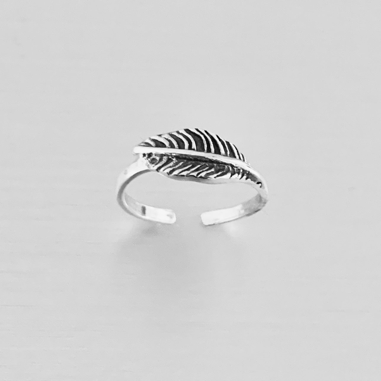 925 Sterling Silver Feather Toe Ring | Angel Wing Dainty Ring