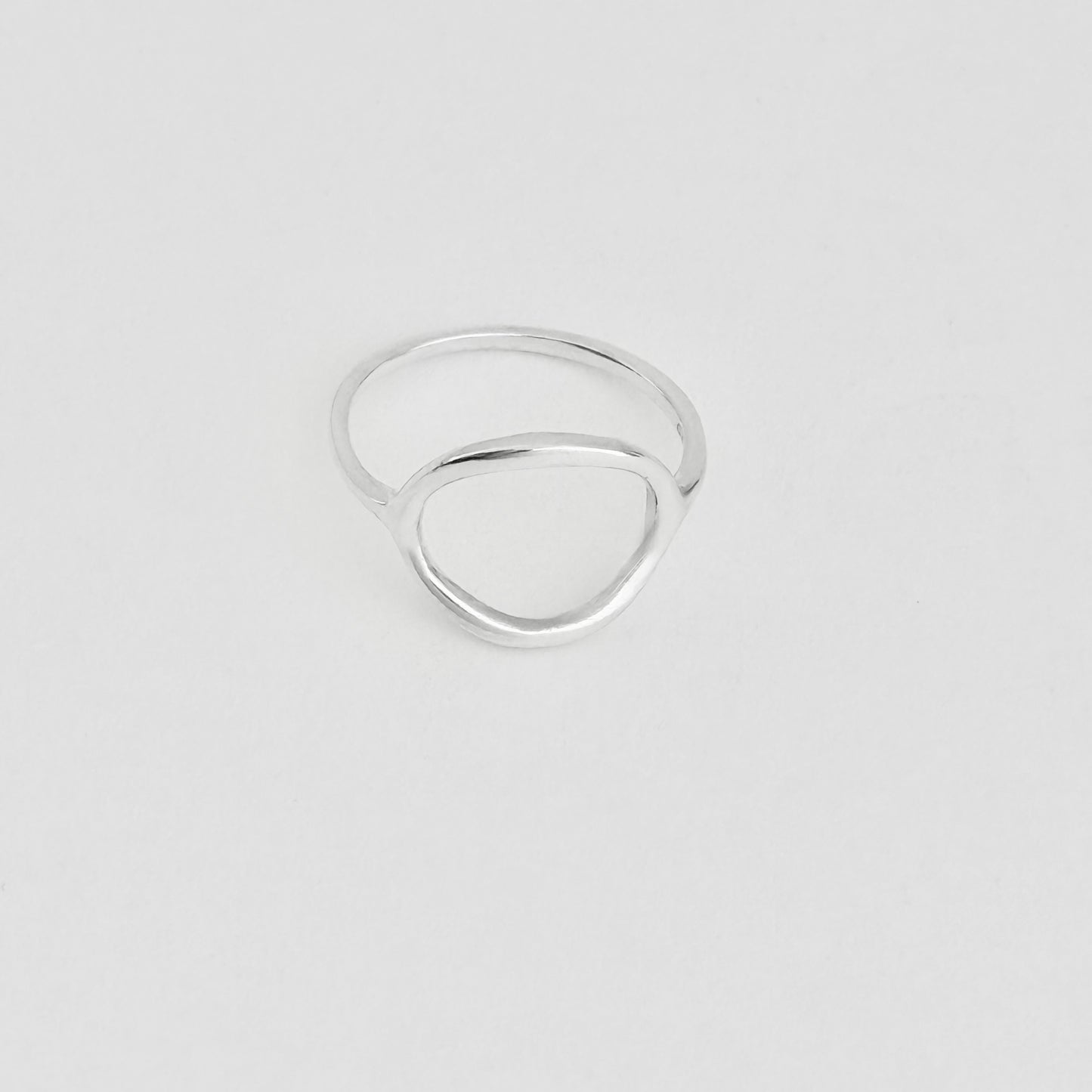925 Sterling Silver Large Thin Open Circle Ring | Circle of Life & Halo Jewelry