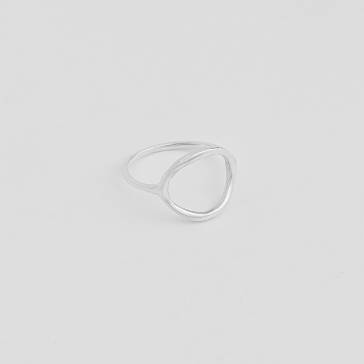 925 Sterling Silver Large Thin Open Circle Ring | Circle of Life & Halo Jewelry