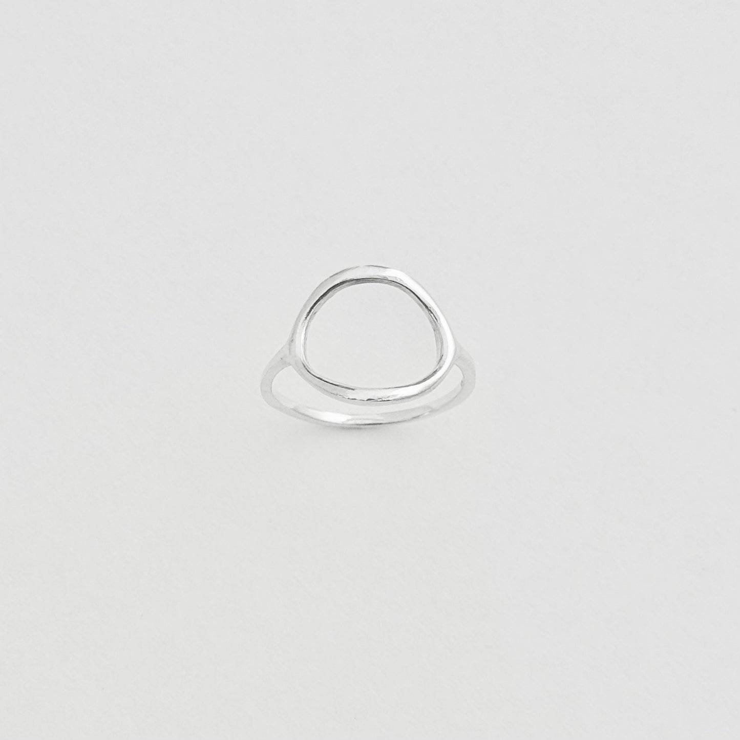 925 Sterling Silver Large Thin Open Circle Ring | Circle of Life & Halo Jewelry