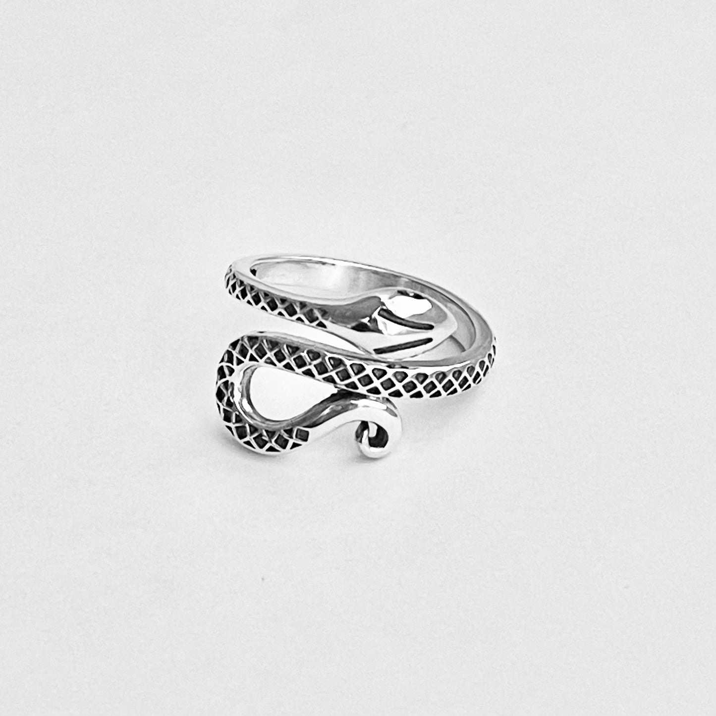 Sterling Silver Snake Ring, Reptile Silver Rings, Animal Ring