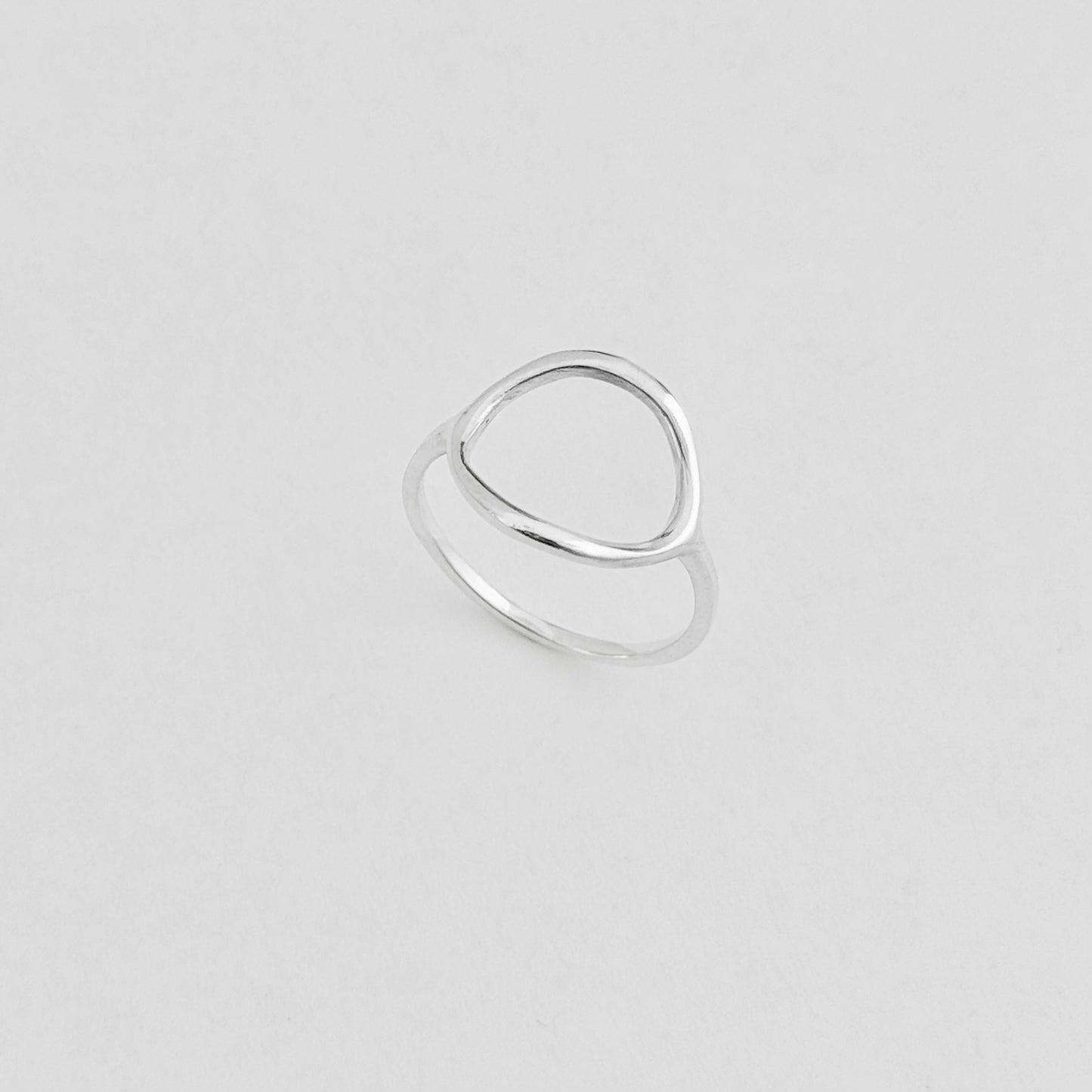 925 Sterling Silver Large Thin Open Circle Ring | Circle of Life & Halo Jewelry