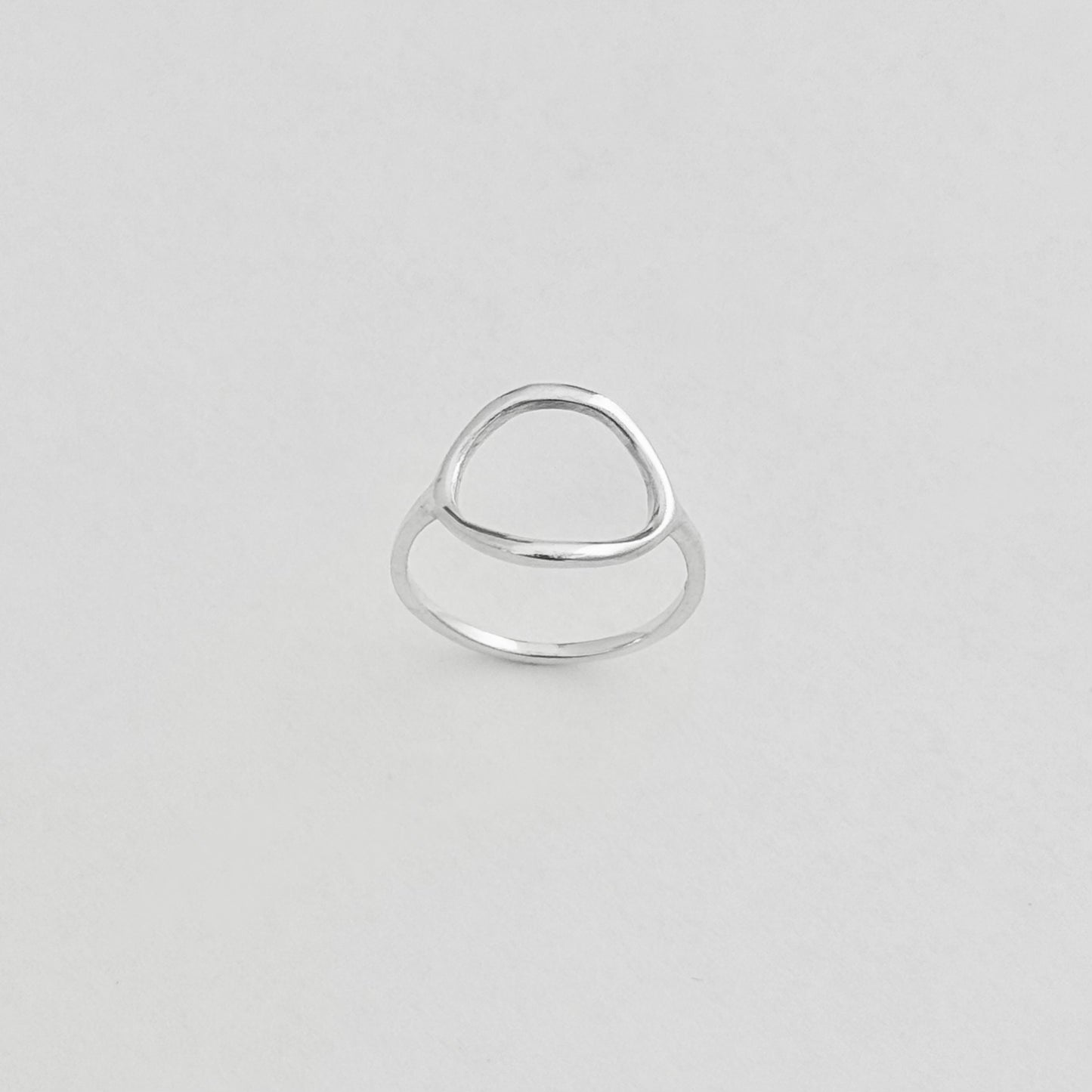 925 Sterling Silver Large Thin Open Circle Ring | Circle of Life & Halo Jewelry