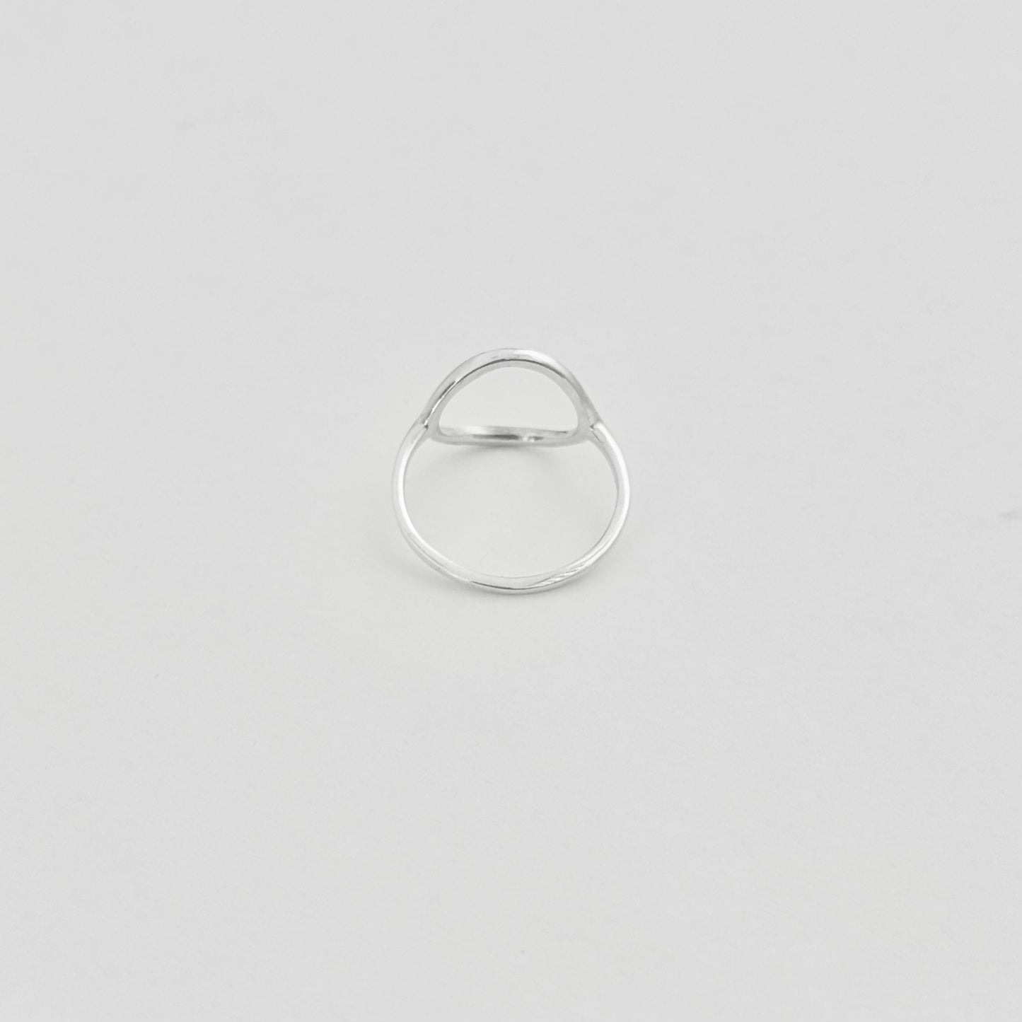 925 Sterling Silver Large Thin Open Circle Ring | Circle of Life & Halo Jewelry