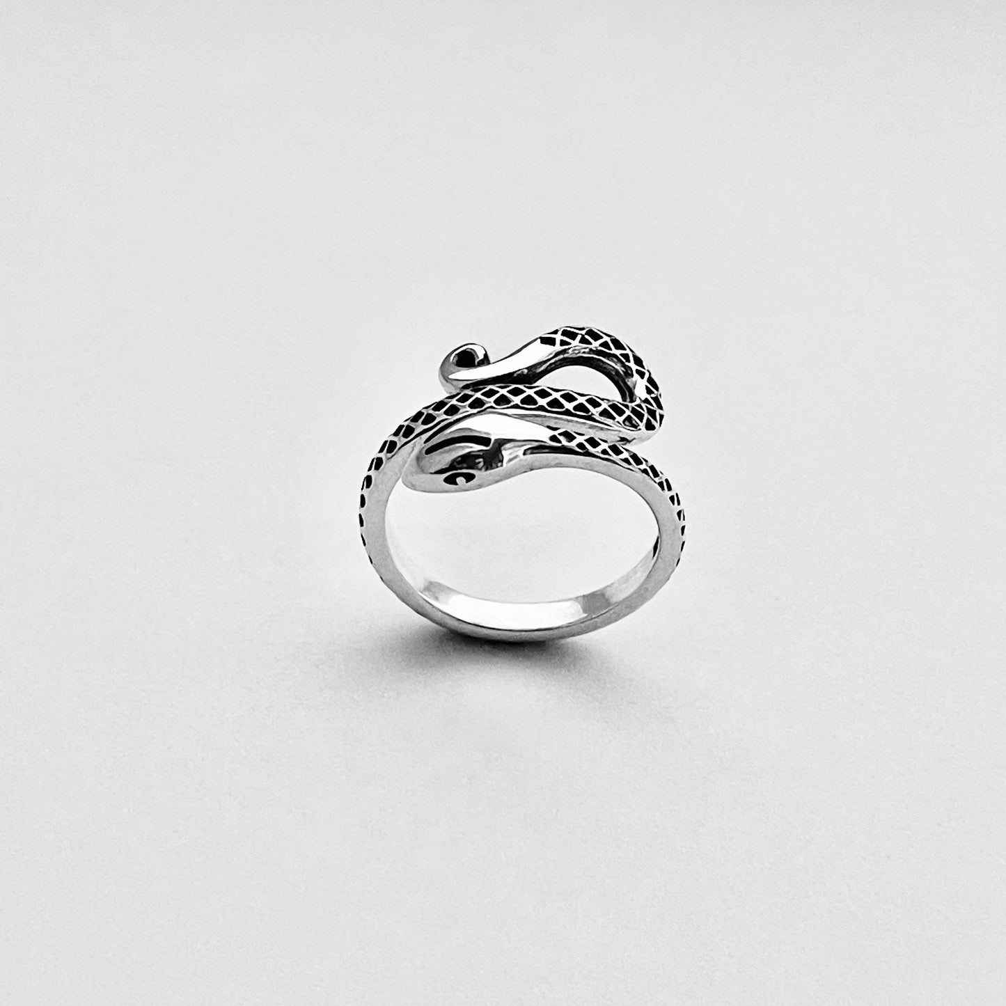 Sterling Silver Snake Ring, Reptile Silver Rings, Animal Ring