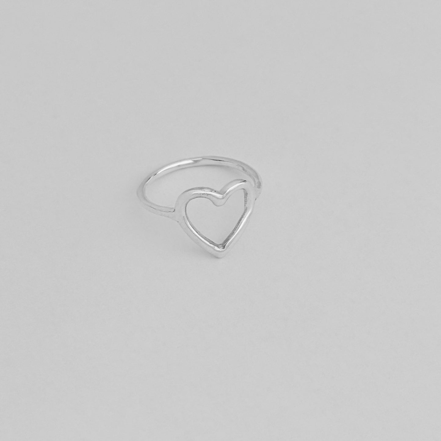 Sterling Silver Open Heart Ring, Silver Rings, Statement Hearts, Eternity Love