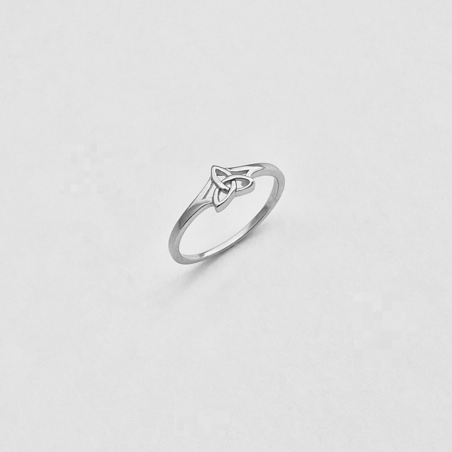 Sterling Silver Minimalist Little Triquetra Ring, Celtic Knot Silver Rings