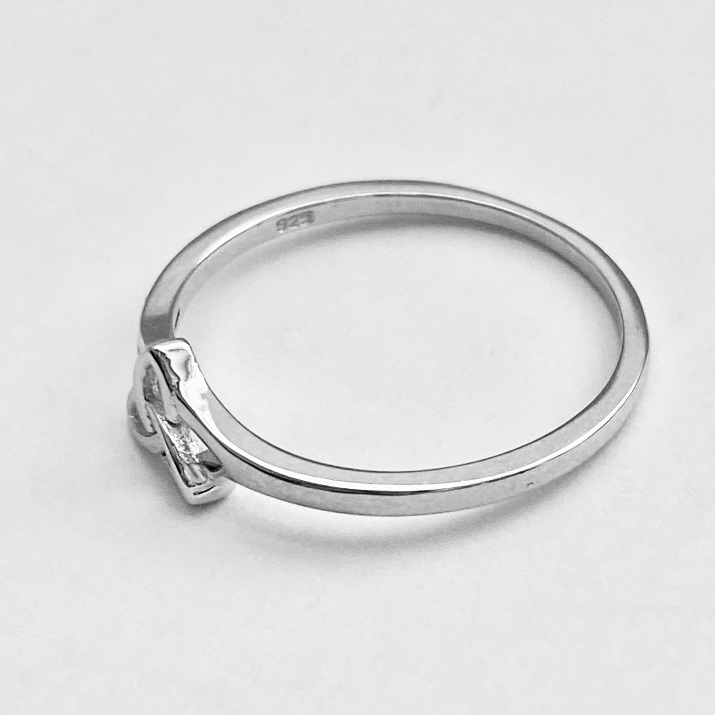 Sterling Silver Minimalist Little Triquetra Ring, Celtic Knot Silver Rings