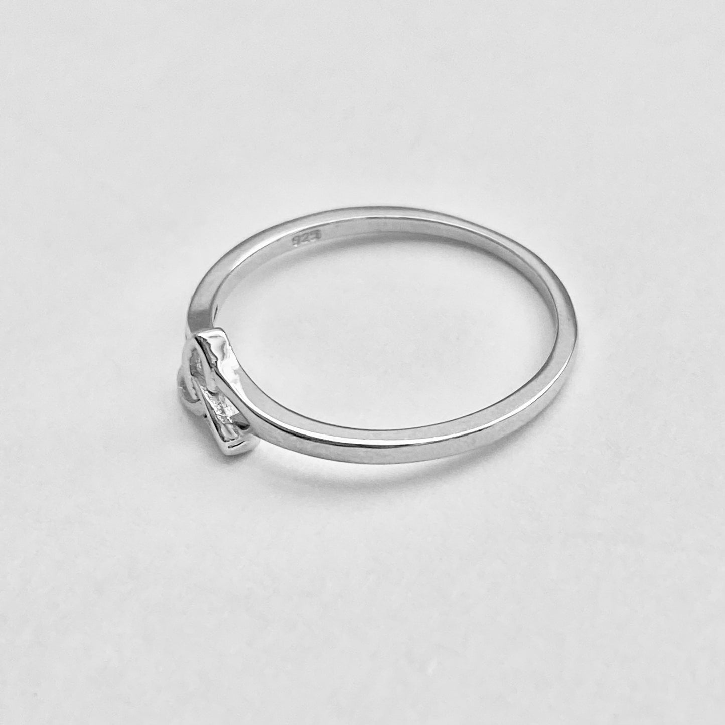 Sterling Silver Minimalist Little Triquetra Ring, Celtic Knot Silver Rings