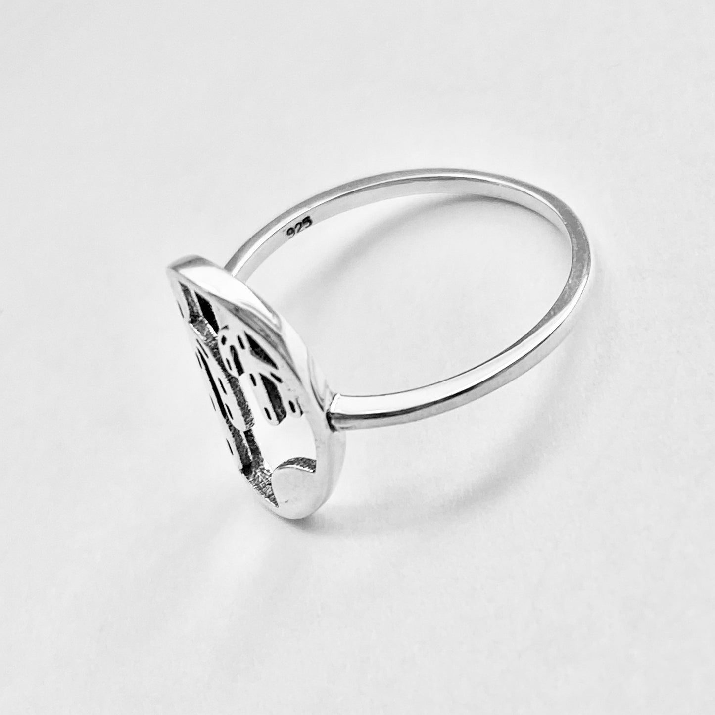 Sterling Silver Delicate Double Cactus Ring – Nature-Inspired Desert Plant Silver Rings