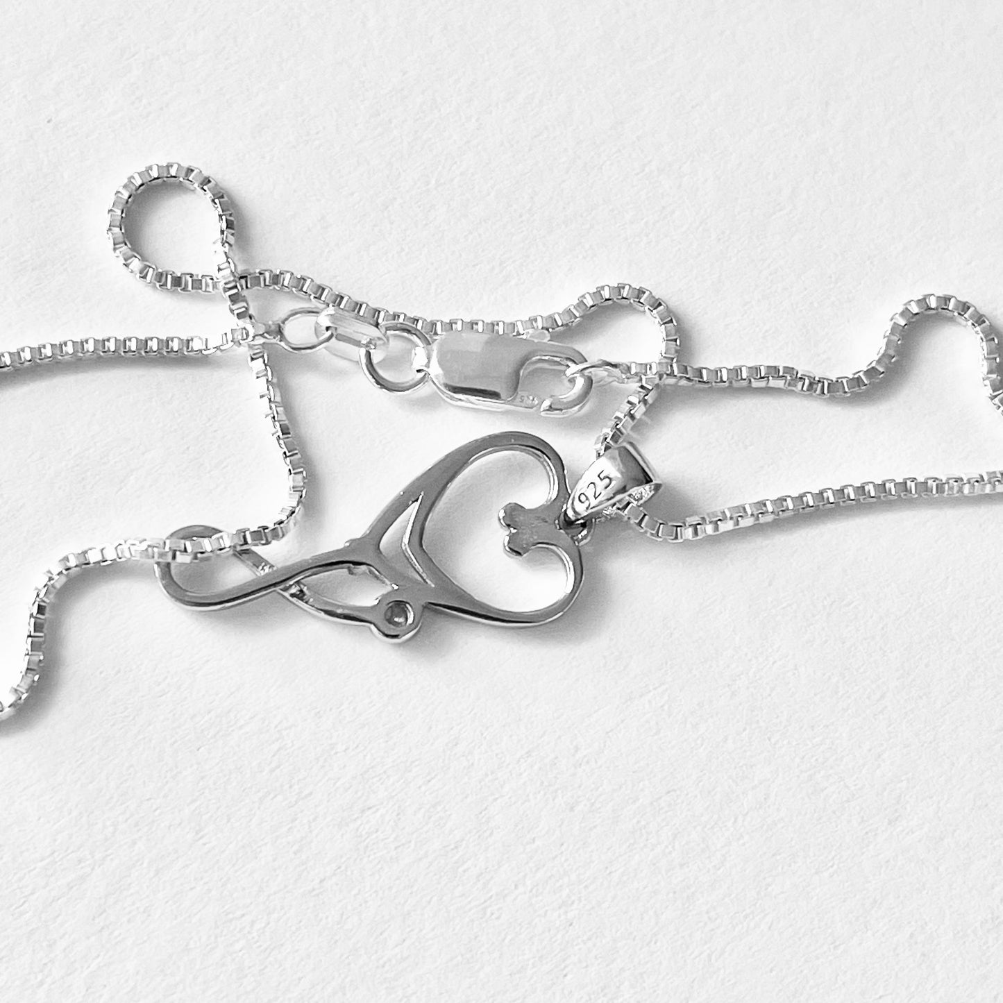 925 Sterling Silver Heart Stethoscope Necklace | Doctor Nurse Medical Silver Pendant Chain