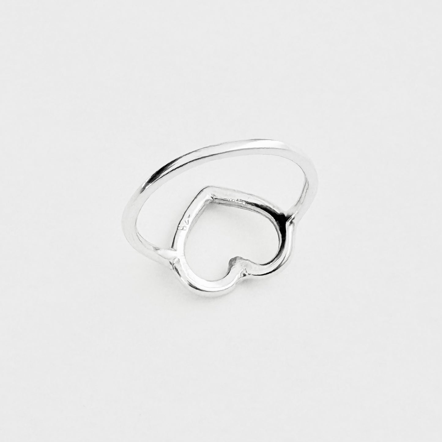 Sterling Silver Open Heart Ring, Silver Rings, Statement Hearts, Eternity Love