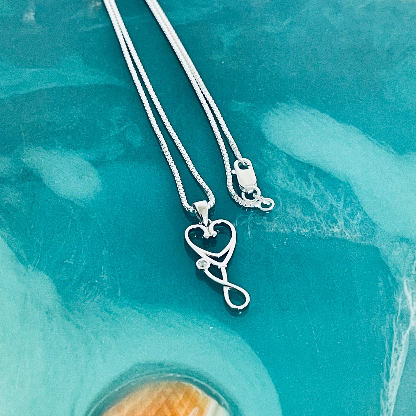 925 Sterling Silver Heart Stethoscope Necklace | Doctor Nurse Medical Silver Pendant Chain
