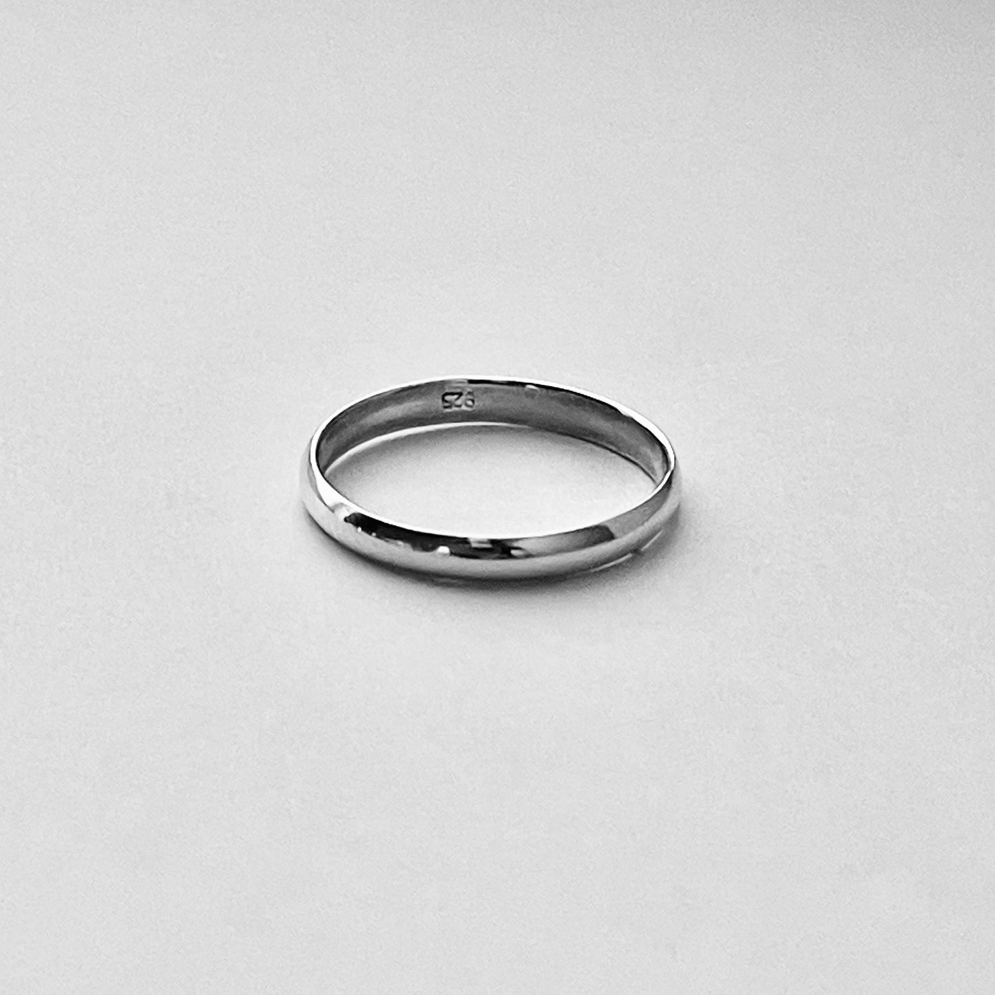 Sterling Silver Plain 2.5MM Unisex Band Ring, Silver Wedding Rings