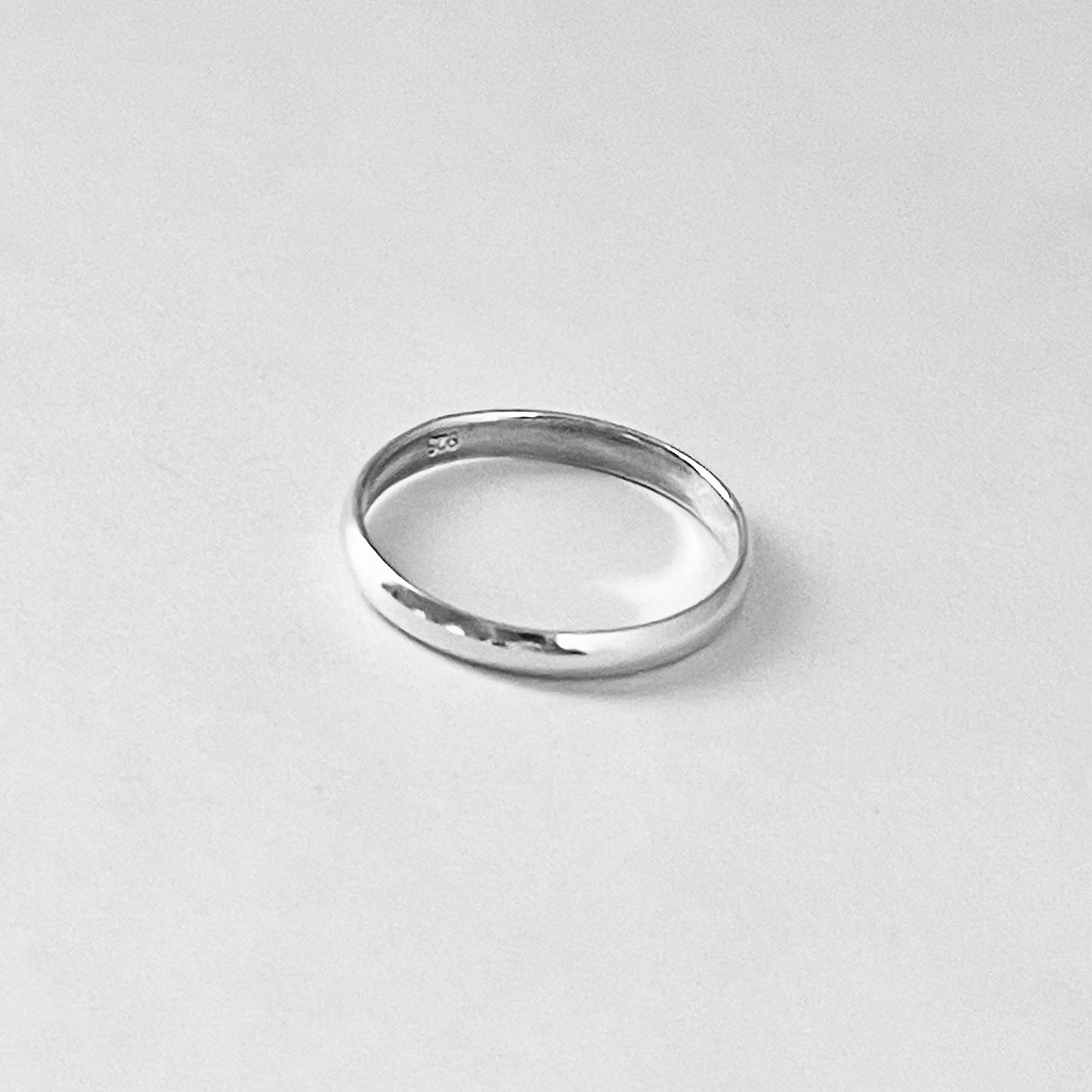 Sterling Silver Plain 2.5MM Unisex Band Ring, Silver Wedding Rings