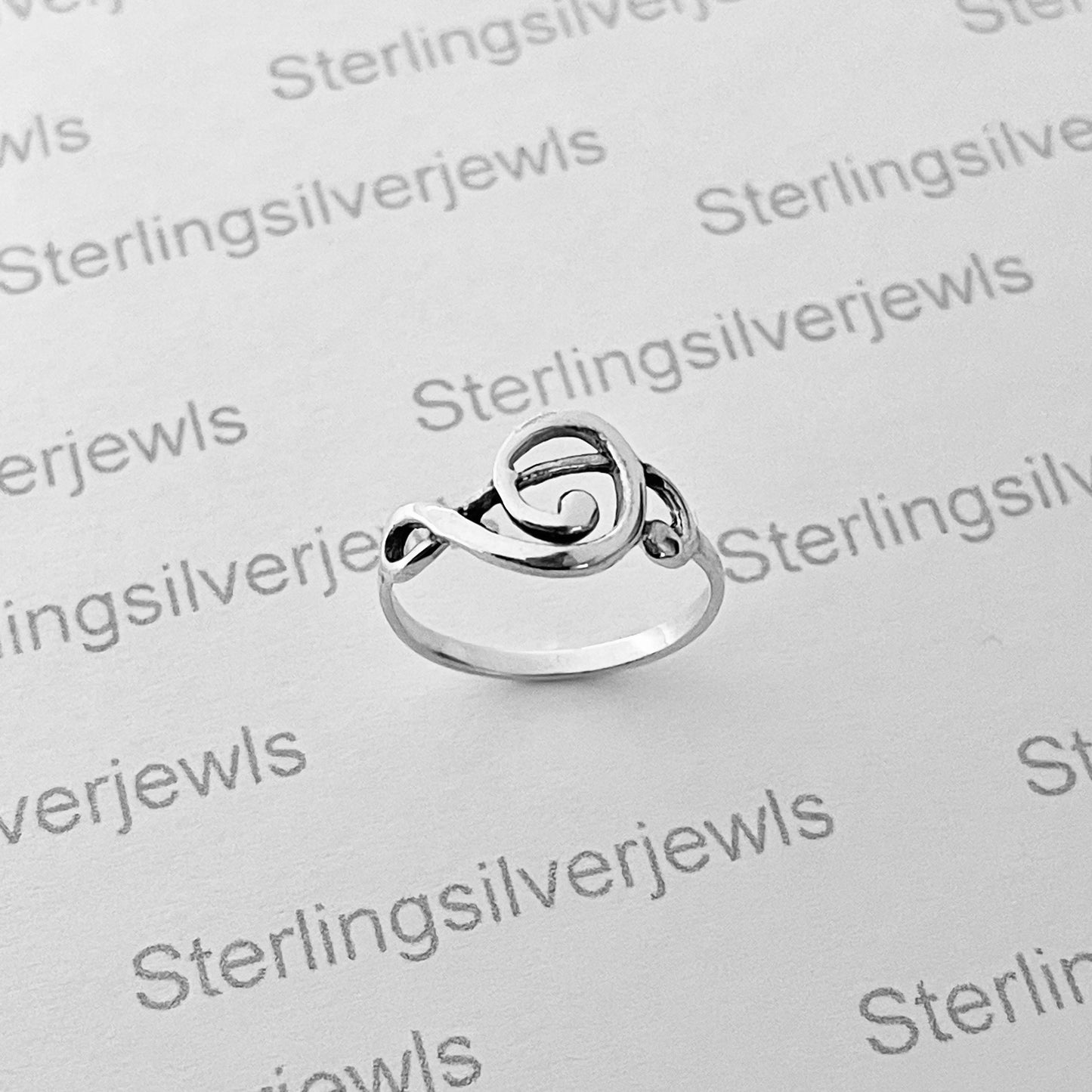 Sterling Silver Sideway Clef Note Ring, Singer Ring, Notes Silver Rings, Musician Ring