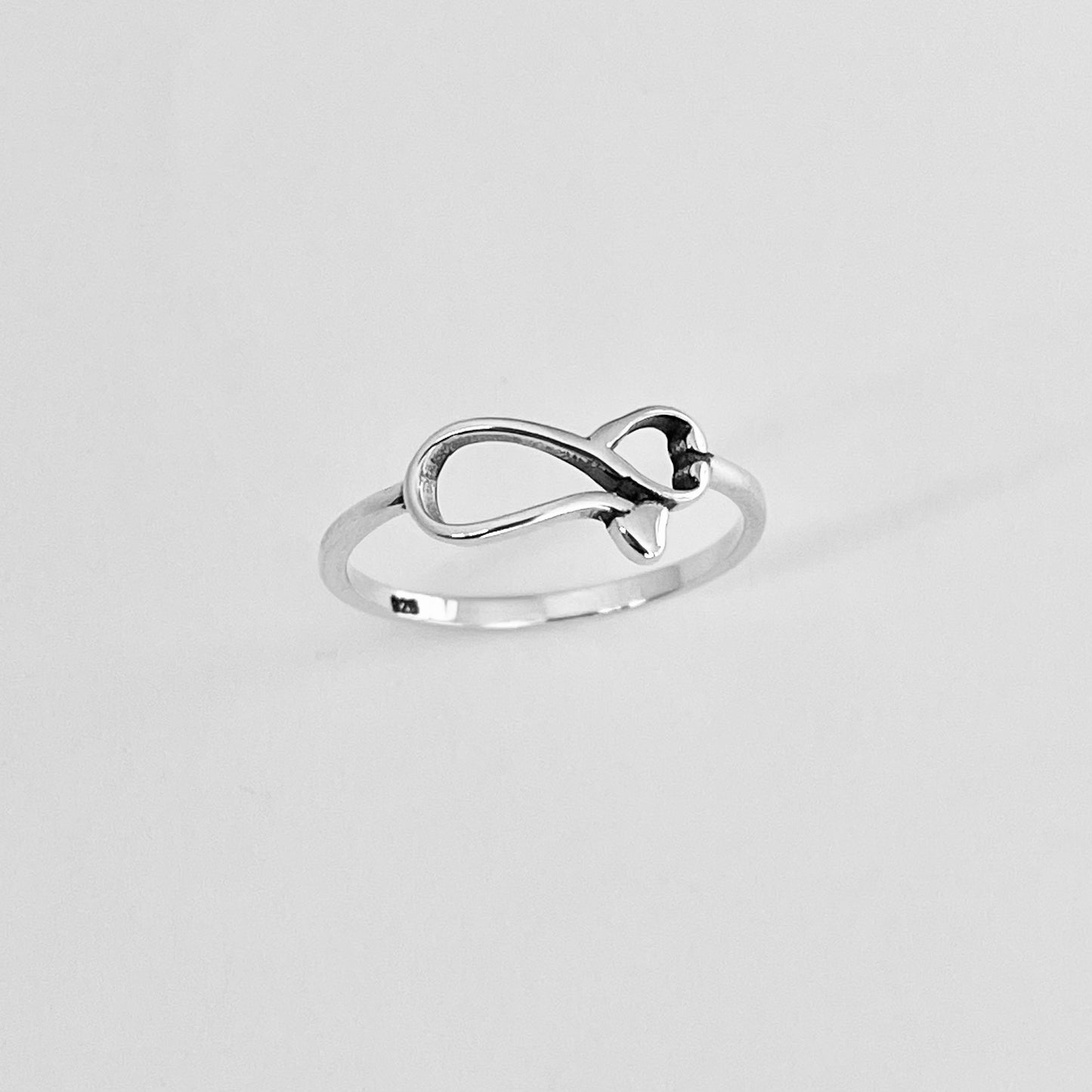 Sterling Silver Small Sideway Heart Stethoscope Ring, Doctor and Nurse Silver Ring, Medical Ring