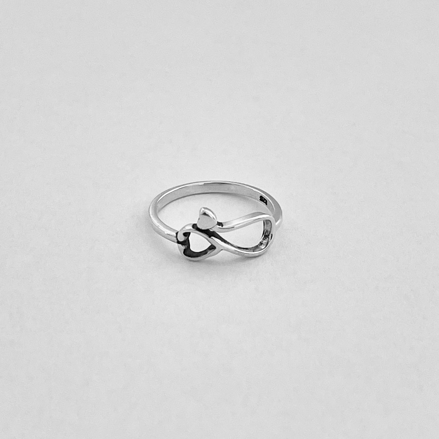 Sterling Silver Small Sideway Heart Stethoscope Ring, Doctor and Nurse Silver Ring, Medical Ring