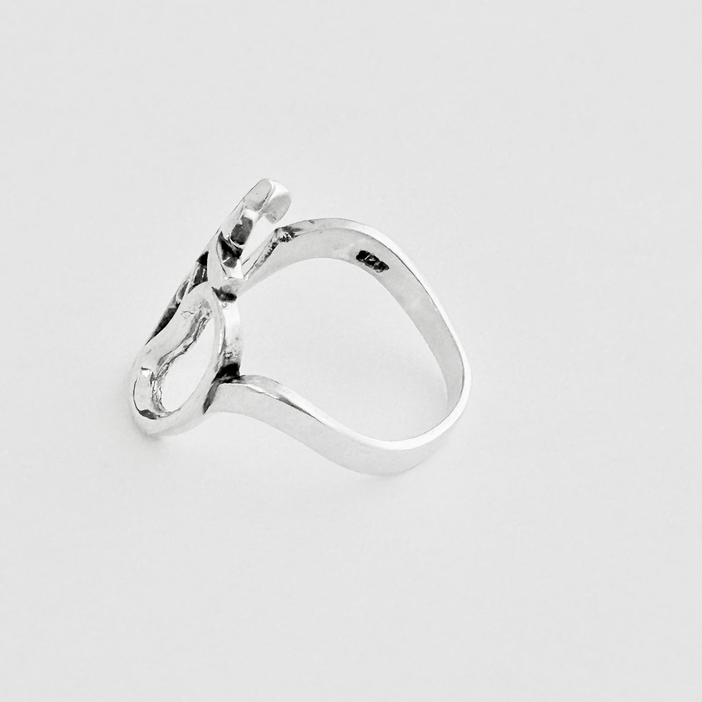 Sterling Silver Large OM Ring, Yoga Ring, Spirit Silver Rings, Sounds