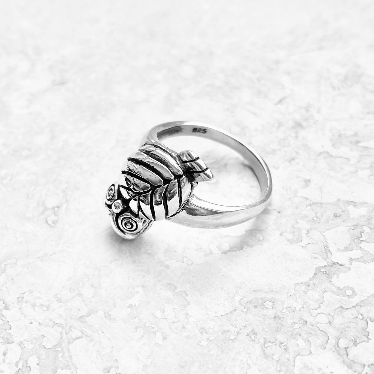 925 Sterling Silver Large Owl Ring | Feather Detail Spirit Bird Rings