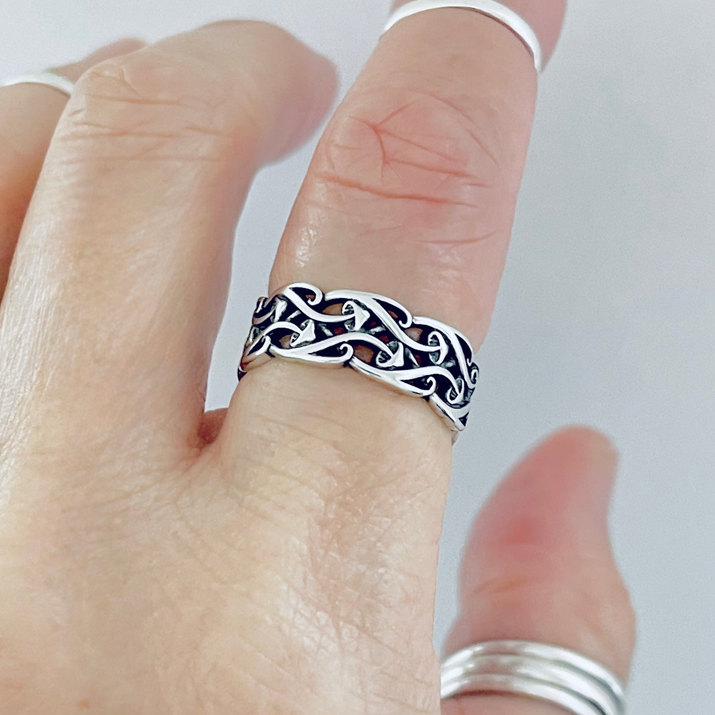 Sterling Silver Baby Mushroom Band Ring, Unisex Wedding Band, Fungus Vegetables