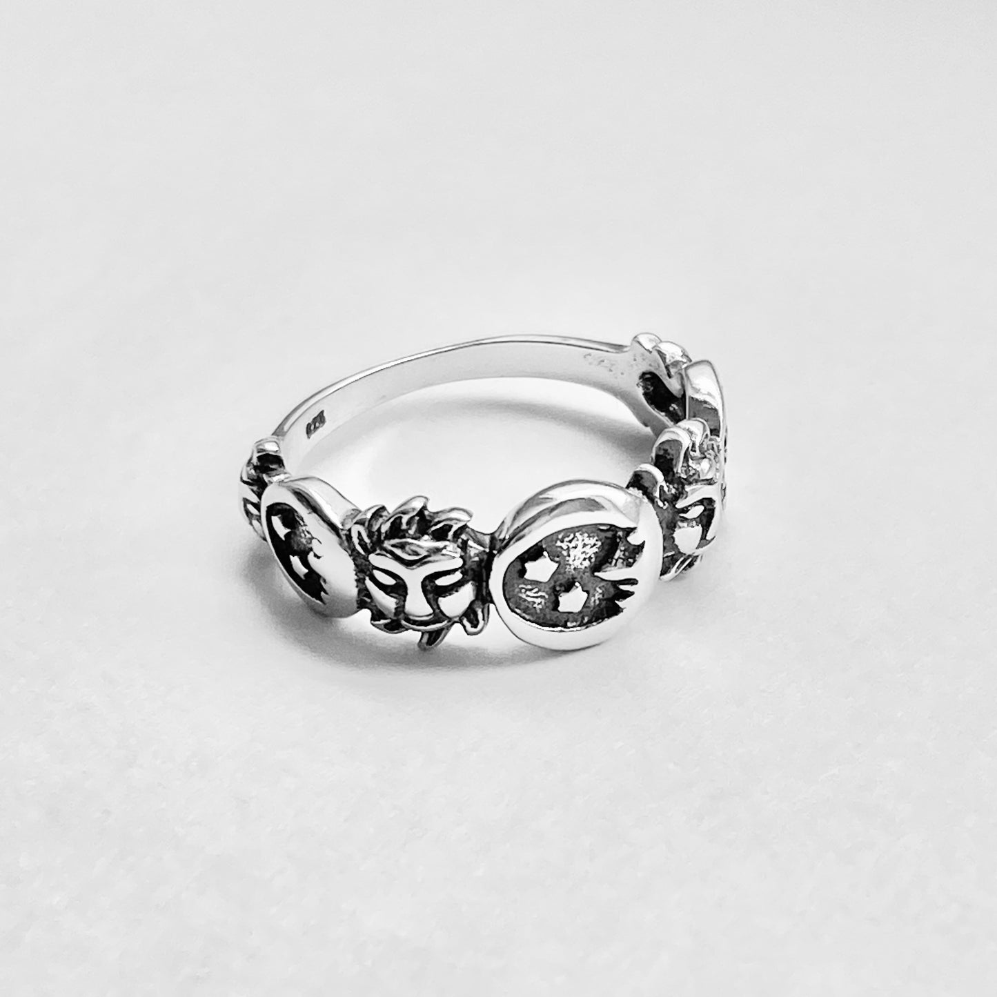 Celestial Sterling Silver Ring, Moon and Sun Ring, Star Rings