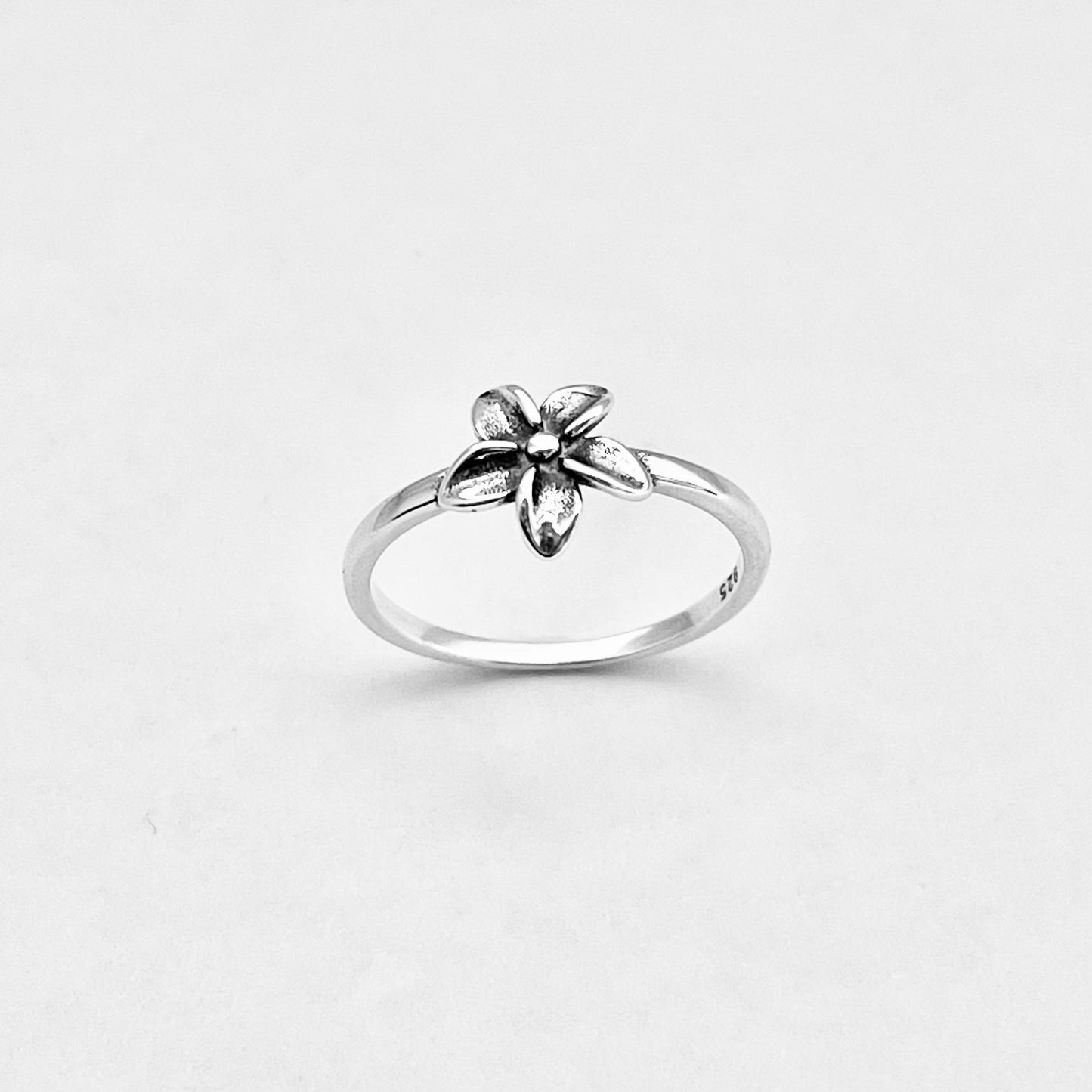 Sterling Silver Plumeria Flower Ring | Hawaii Floral Rings