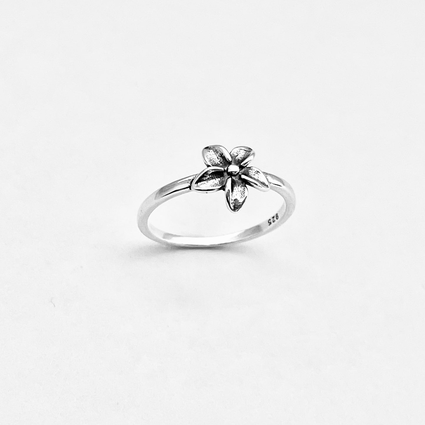 Sterling Silver Plumeria Flower Ring | Hawaii Floral Rings