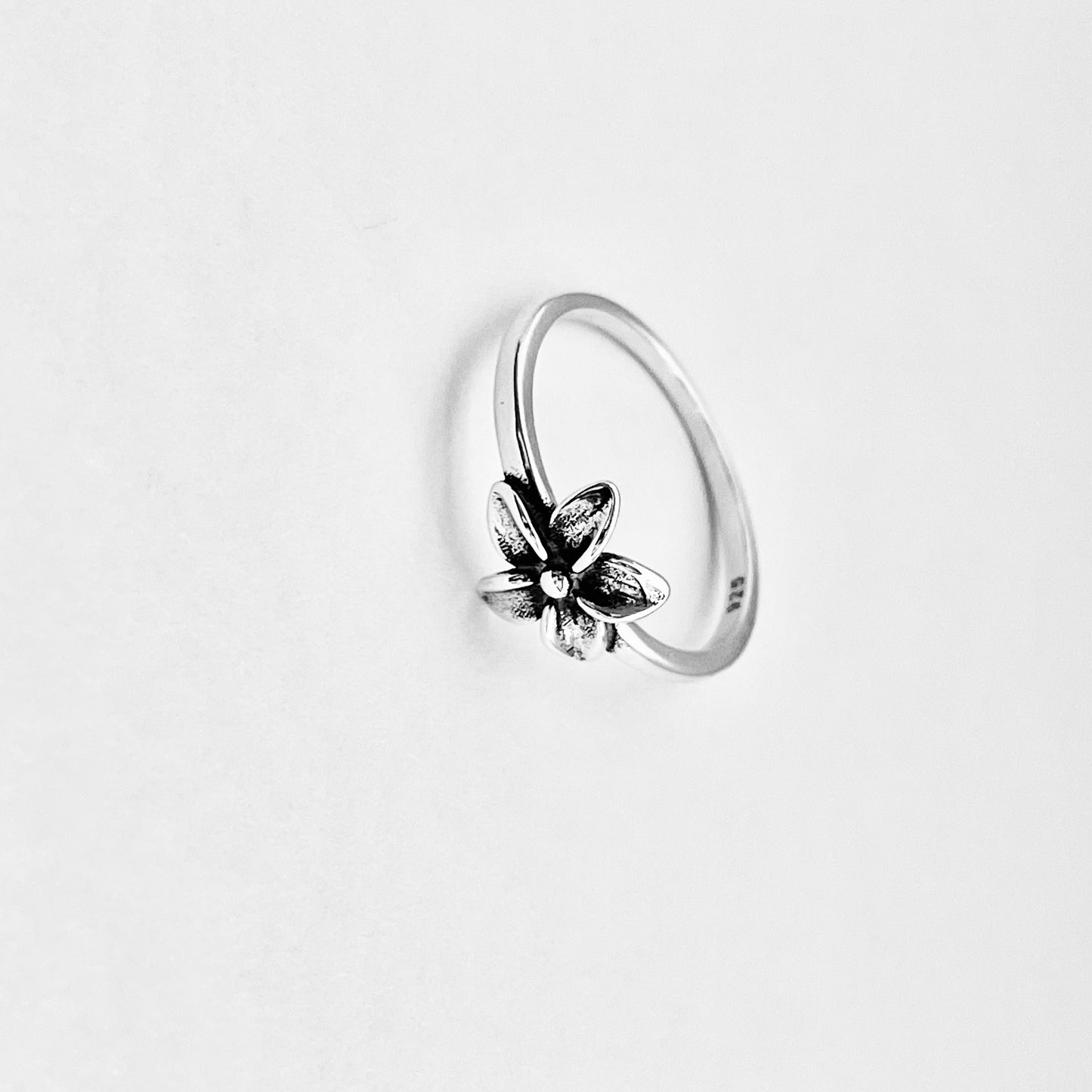 Sterling Silver Plumeria Flower Ring | Hawaii Floral Rings