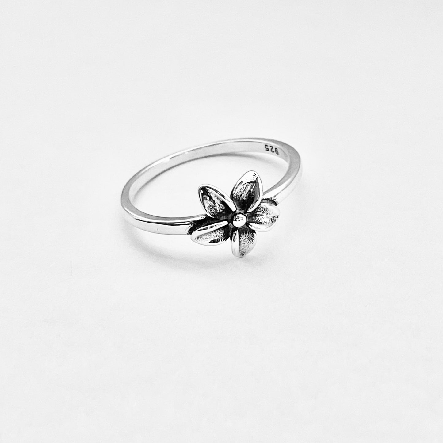 Sterling Silver Plumeria Flower Ring | Hawaii Floral Rings