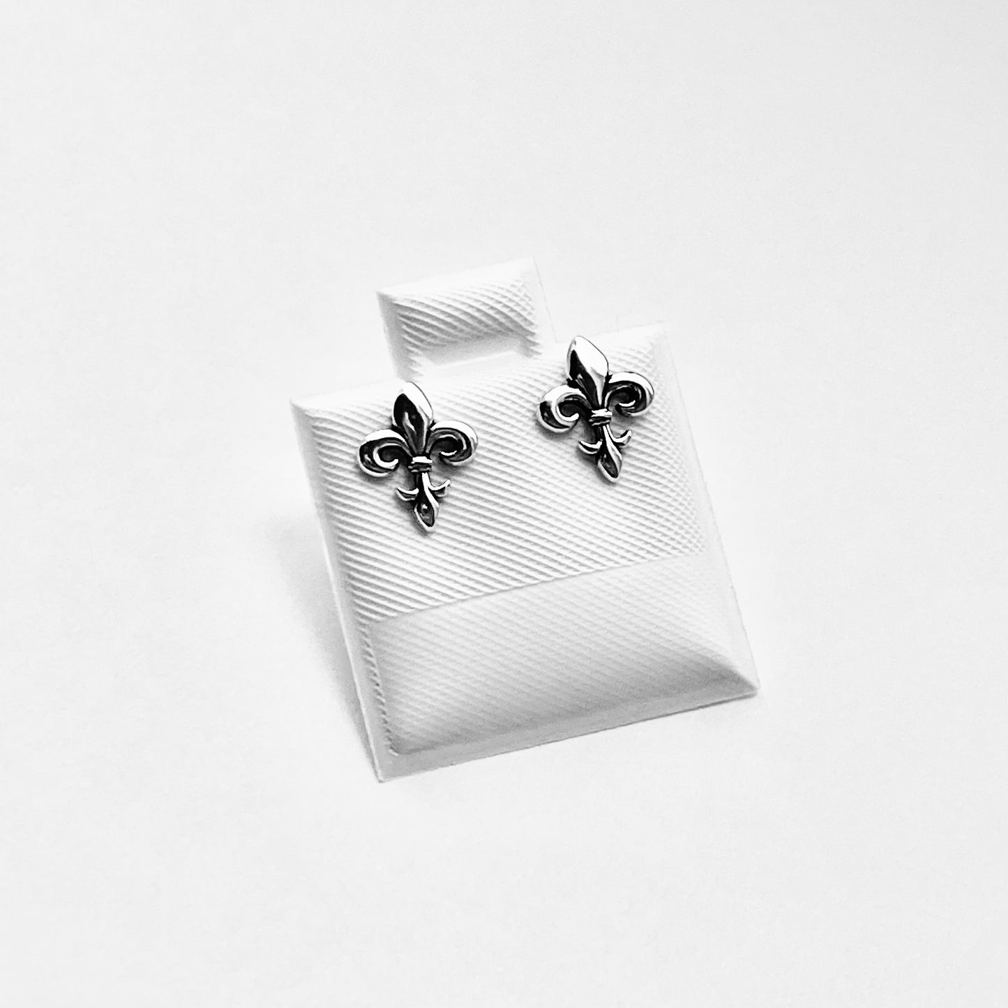 925 Sterling Silver Fleur de Lis Stud Earrings | Unisex Saints Jewelry