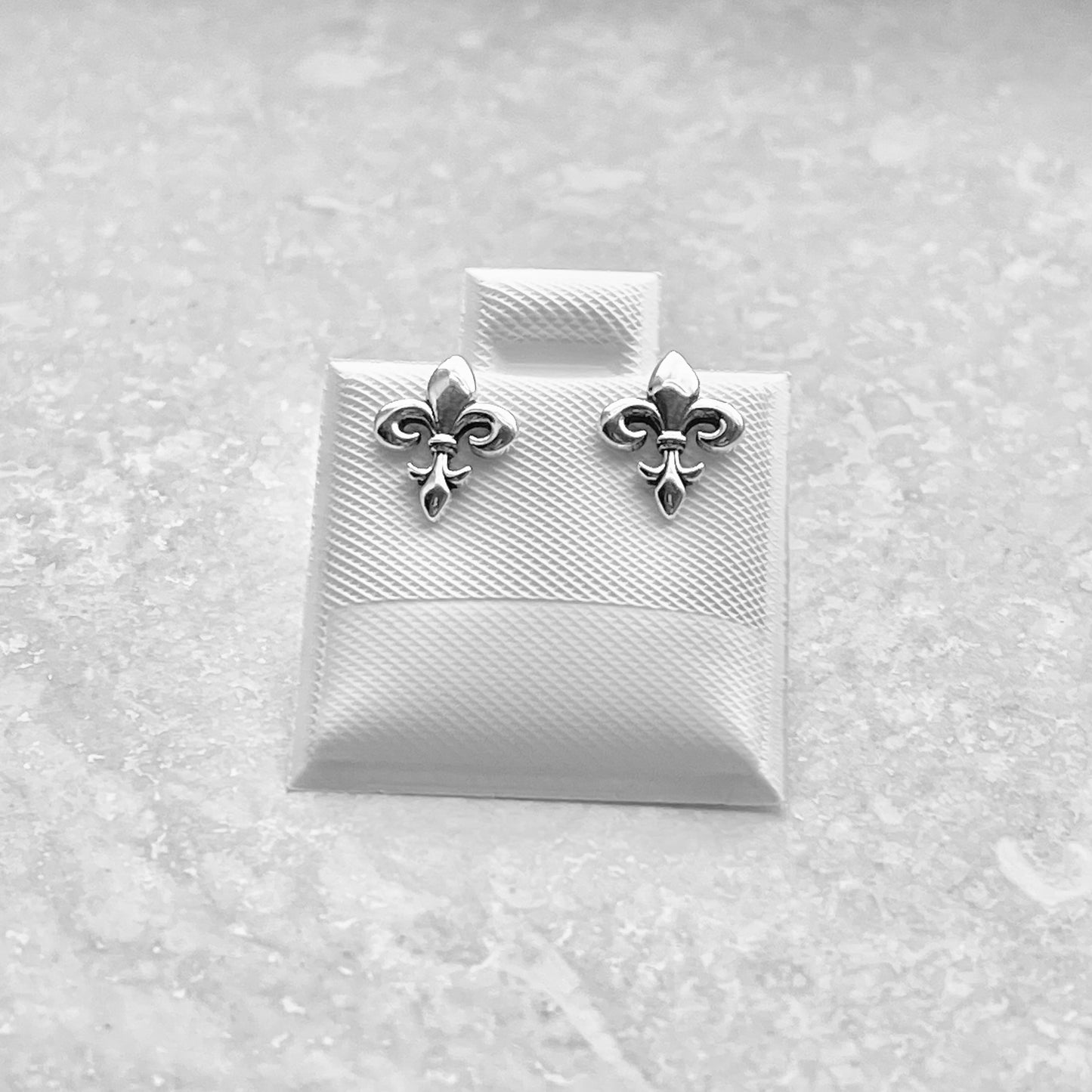 925 Sterling Silver Fleur de Lis Stud Earrings | Unisex Saints Jewelry