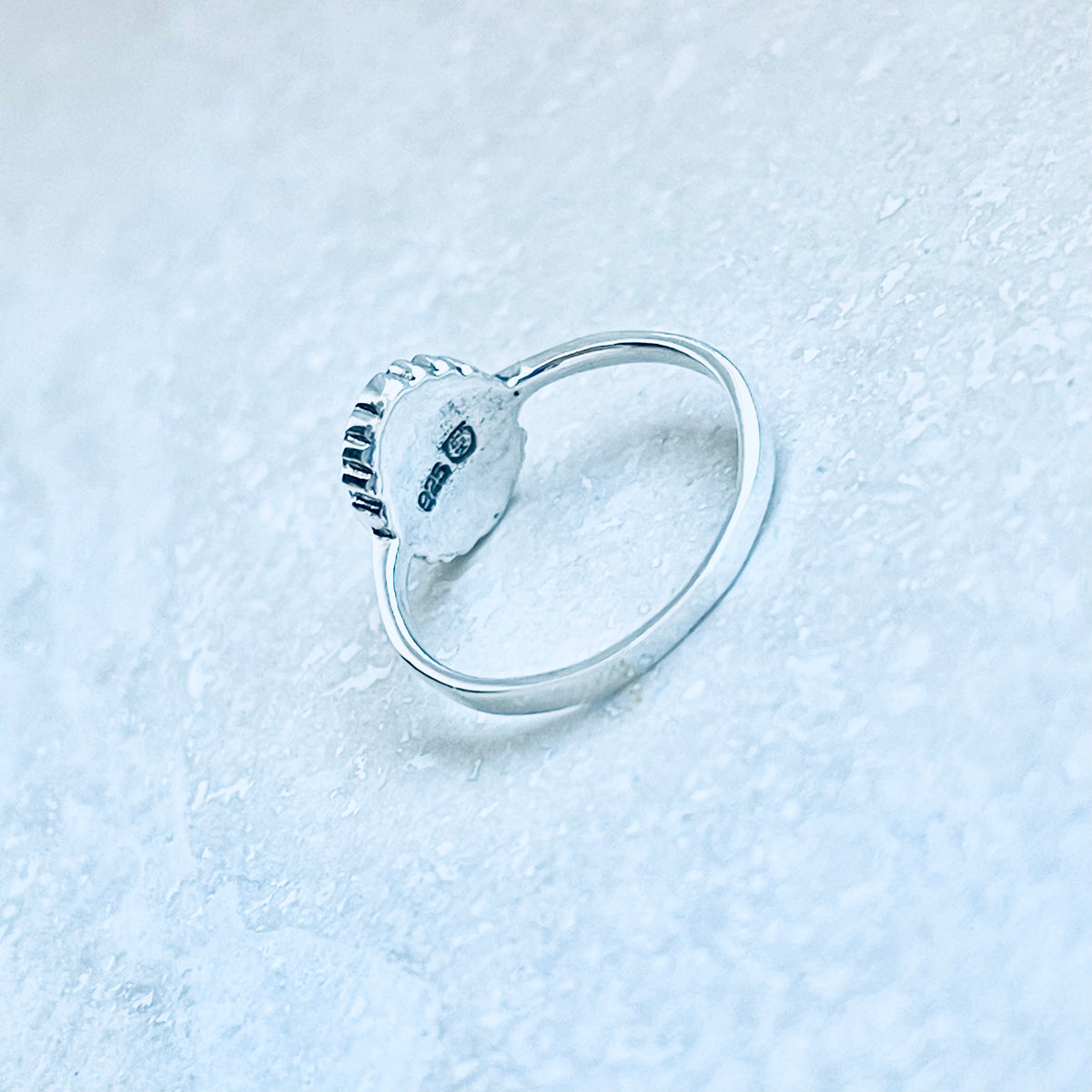 925 Sterling Silver Small Solitaire White Lab Opal Ring | Simple October Birthstone Rings