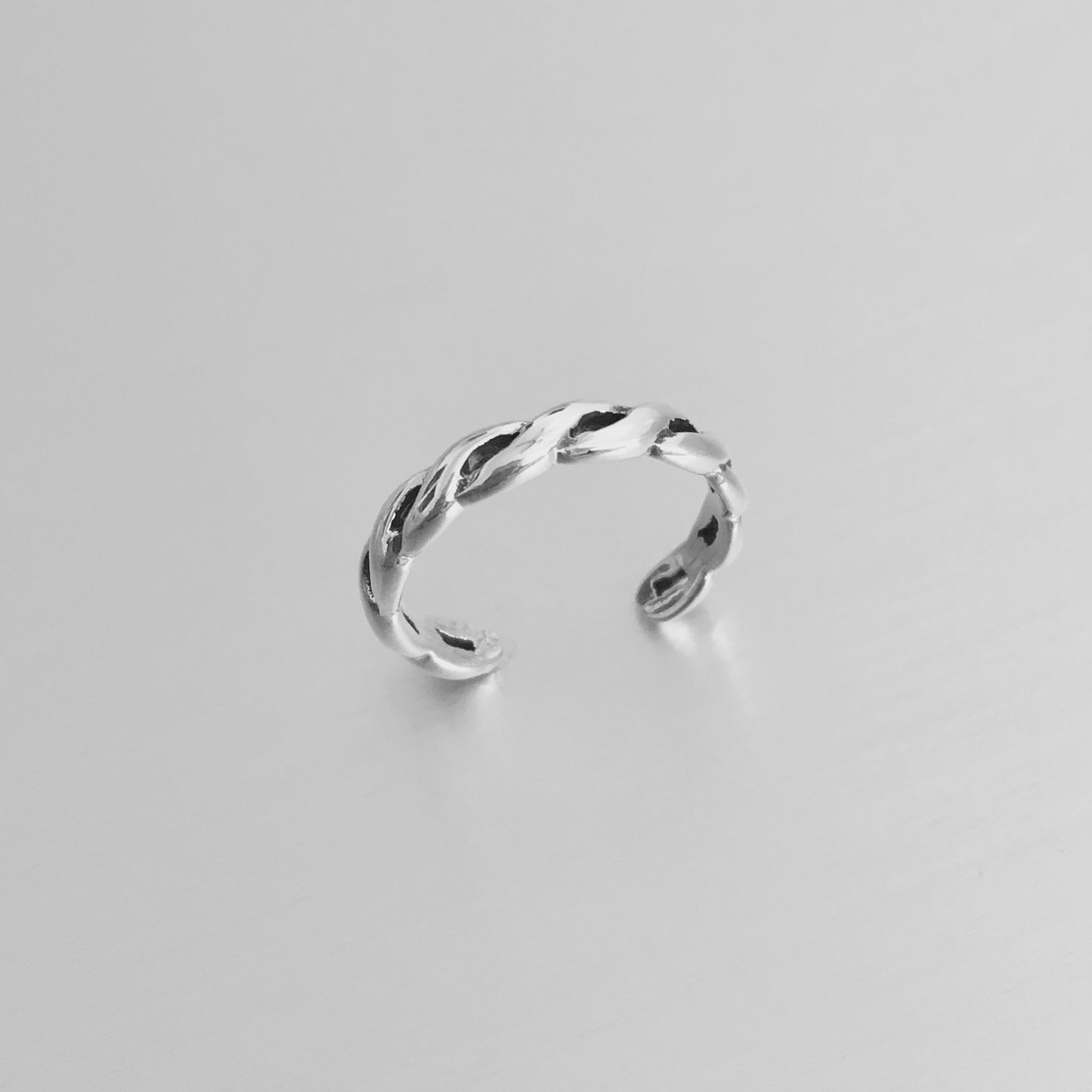 925 Sterling Silver Twisted Braid Toe Ring | Dainty Infinity Rope Silver Rings