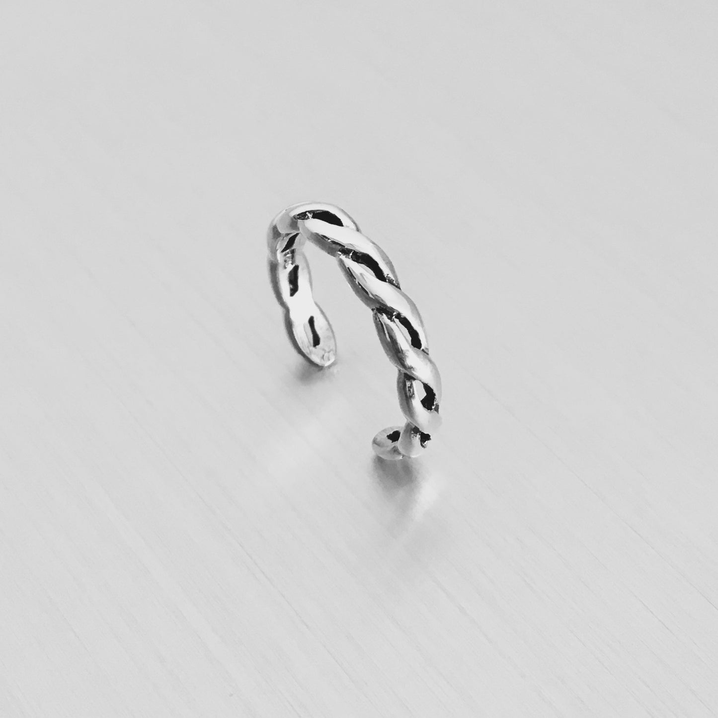 925 Sterling Silver Twisted Braid Toe Ring | Dainty Infinity Rope Silver Rings