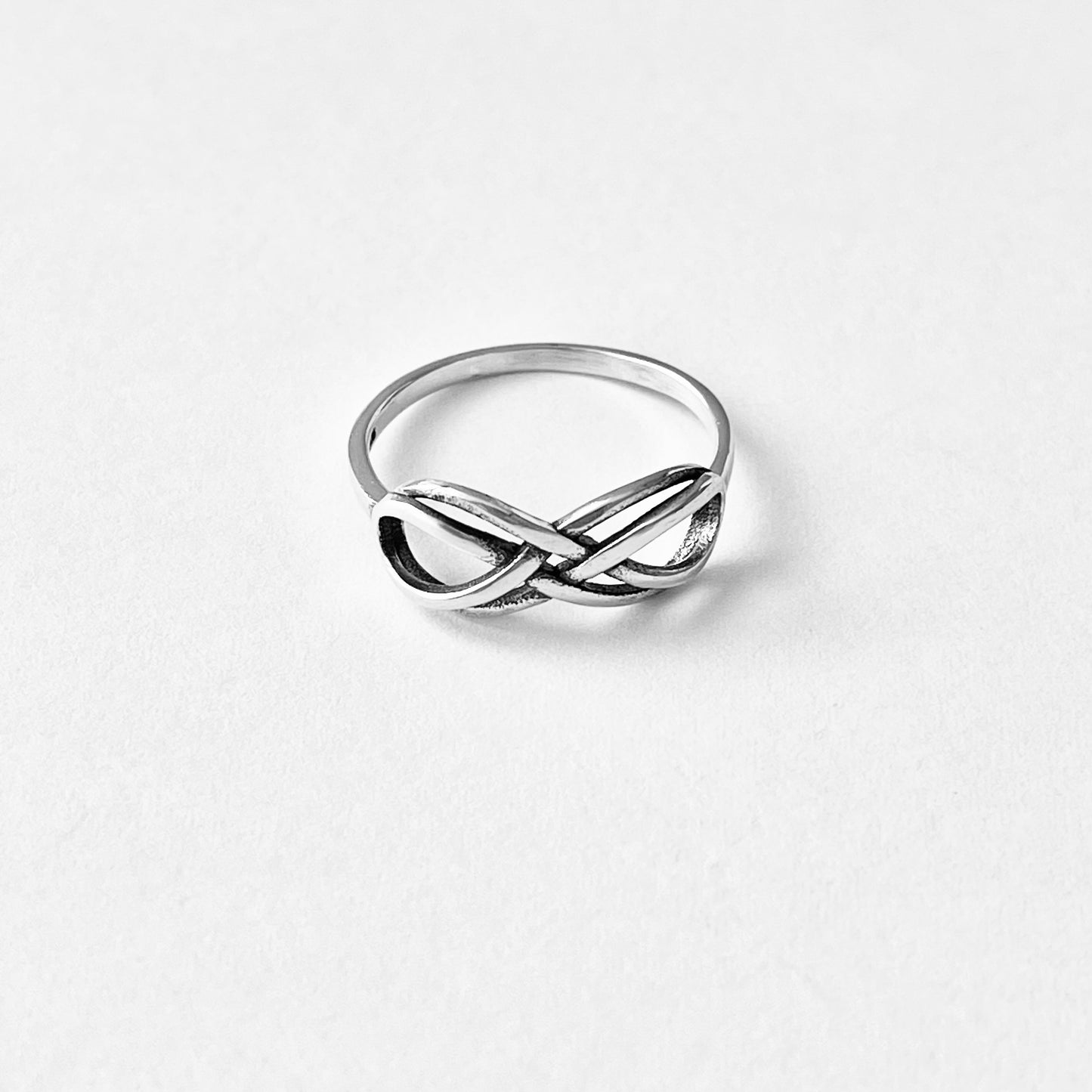 925 Sterling Silver Double Infinity Ring | Dainty Eternity Love Silver Rings