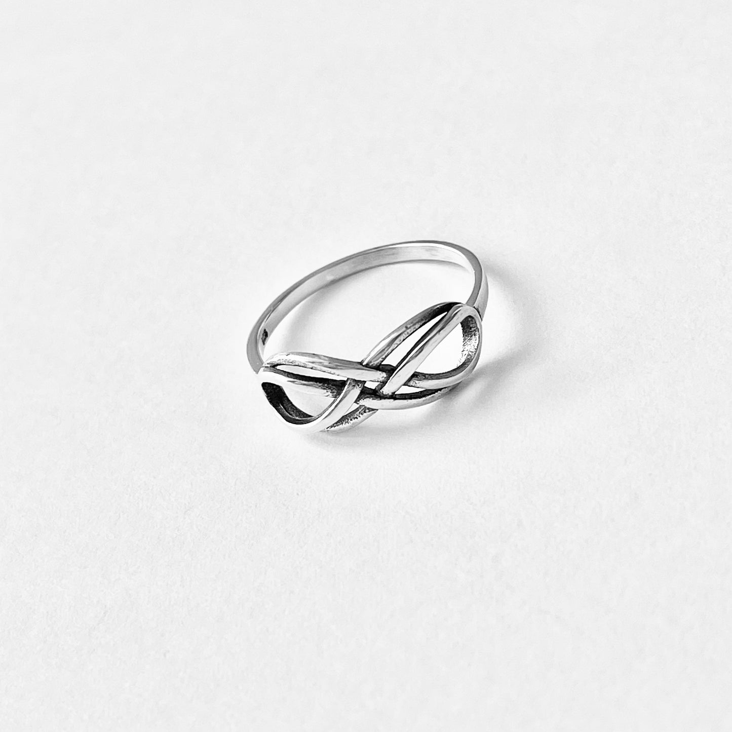 925 Sterling Silver Double Infinity Ring | Dainty Eternity Love Silver Rings
