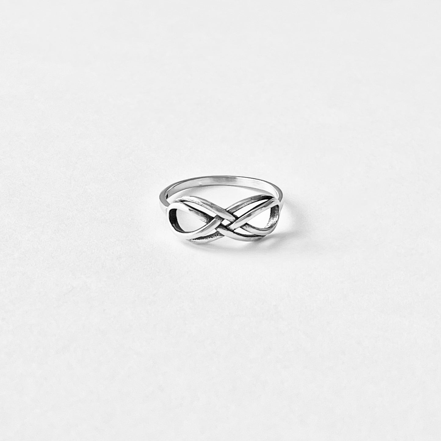 925 Sterling Silver Double Infinity Ring | Dainty Eternity Love Silver Rings