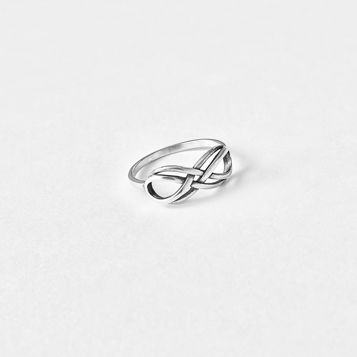 925 Sterling Silver Double Infinity Ring | Dainty Eternity Love Silver Rings